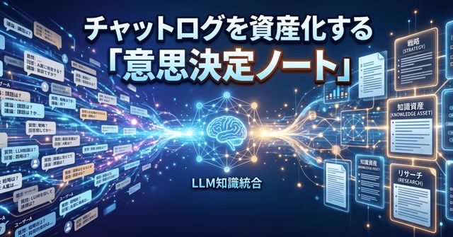 チャットログを資産化する「意思決定ノート」