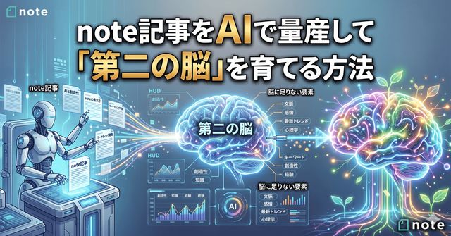 note記事をAIで量産して「第二の脳」を育てる方法